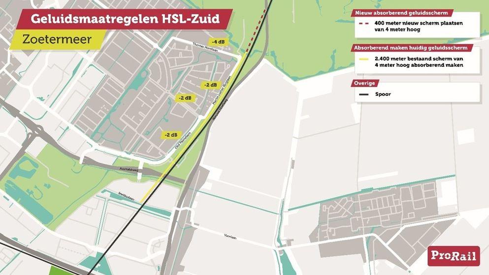 Start plaatsing geluidsscherm langs HSL in Zoetermeer