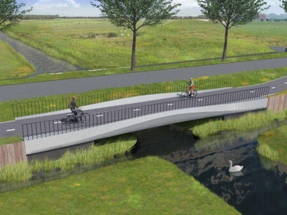 Werkzaamheden 3D-betongeprinte fietsbruggen vanaf 28 januari 2022