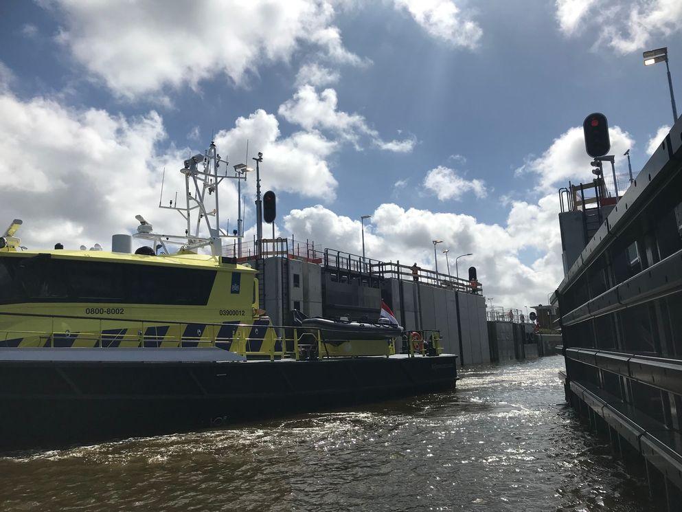 Stevinsluizen Den Oever 12 mei weer open. Fotograaf: Joris Verkerk, Rijkswaterstaat.