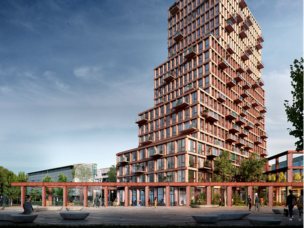 Startsein bouw woonicoon HIGHnote in centrum Almere