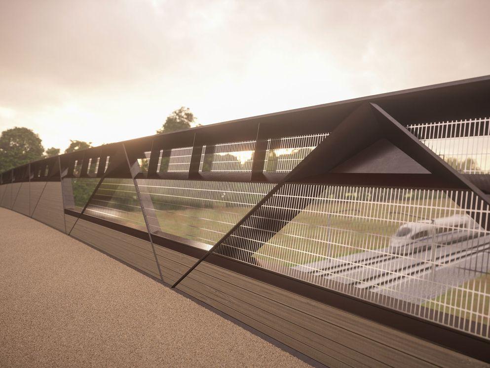 HS2 reveals first rural footbridge design