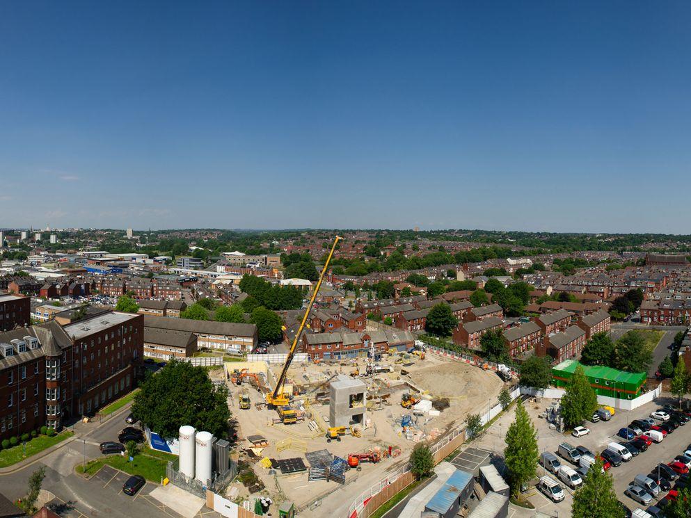 aerial photo of the construction site