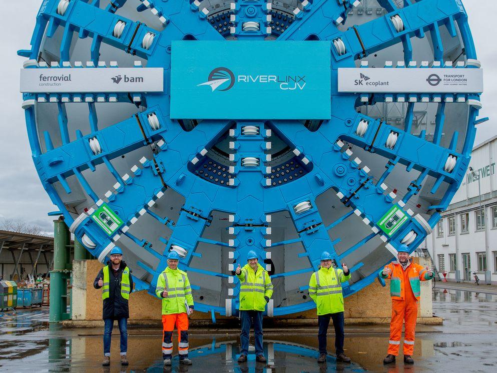 The UK’s largest Tunnel Boring Machine passes factory acceptance test and begins journey to the Silvertown Tunnel project