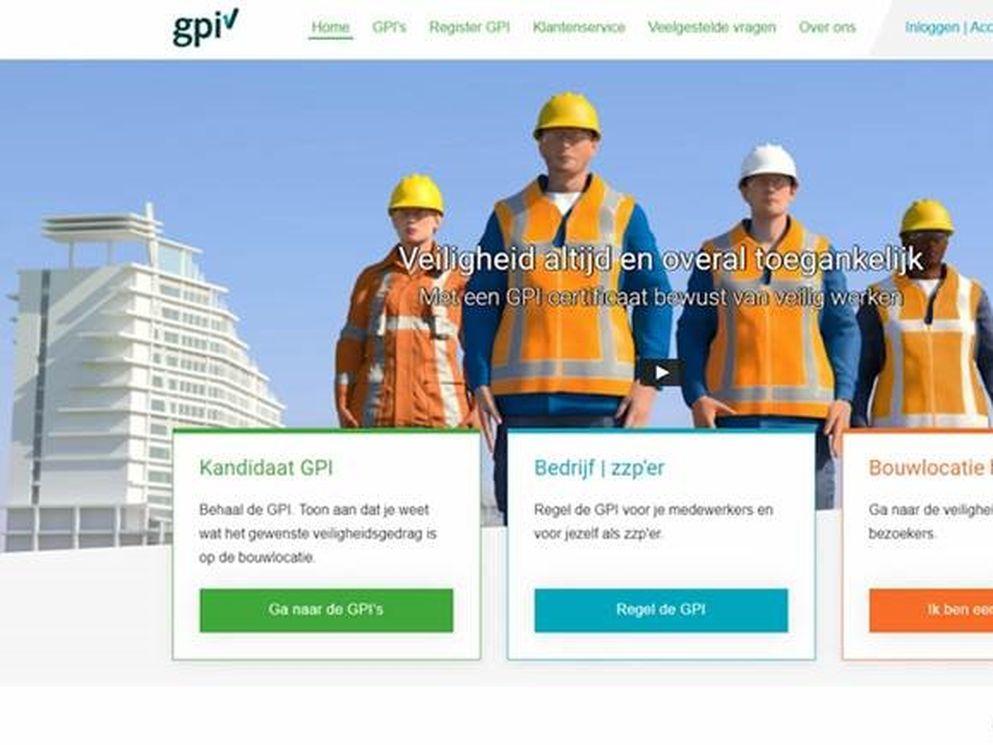 Schermafbeelding GPI-website