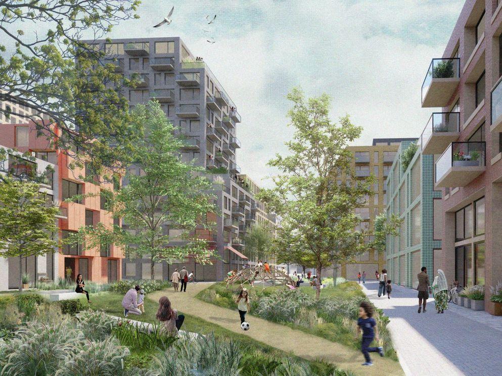 Impressie Merwede Buurtplein