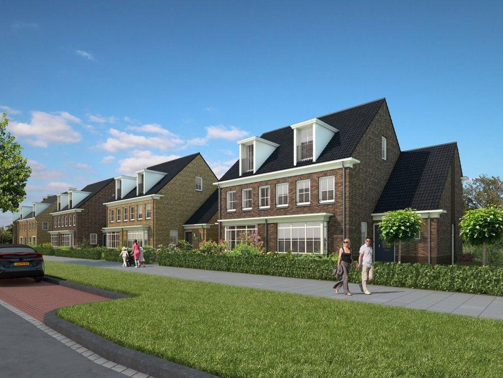 Toekomstige bewoners, gemeente Hilversum en BAM Wonen geven feestelijk startsein bouw Bergh & Boszicht