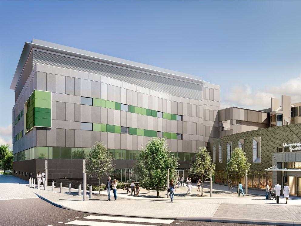 Earlier artist’s impression of the new building and not complete representation of it.