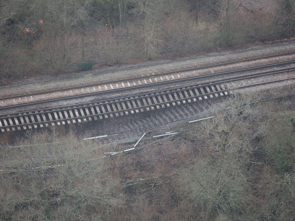 Redhill-Tonbridge railway to reopen by the end of March as Network Rail starts work repairing massive landslip