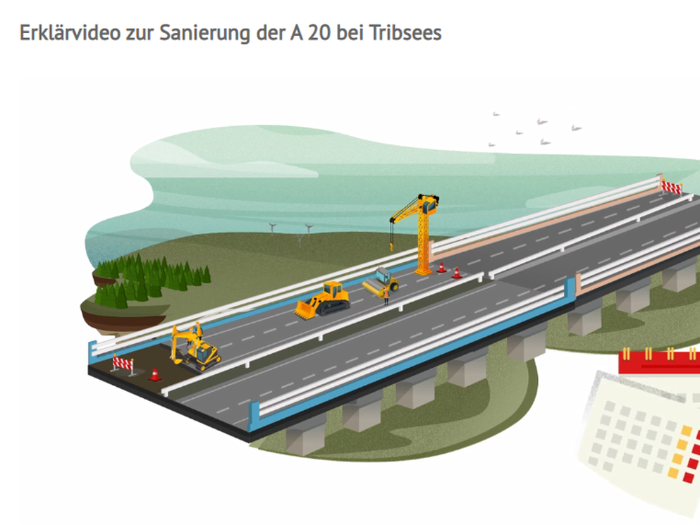 A 20 bei Tribsees: Auftrag für Bau der westlichen Brückenhälfte vergeben