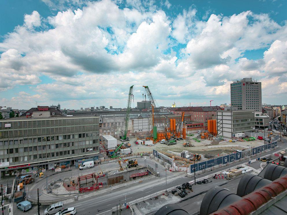 2. Stammstrecke München Beginn der Schlitzwandarbeiten am Hauptbahnhof