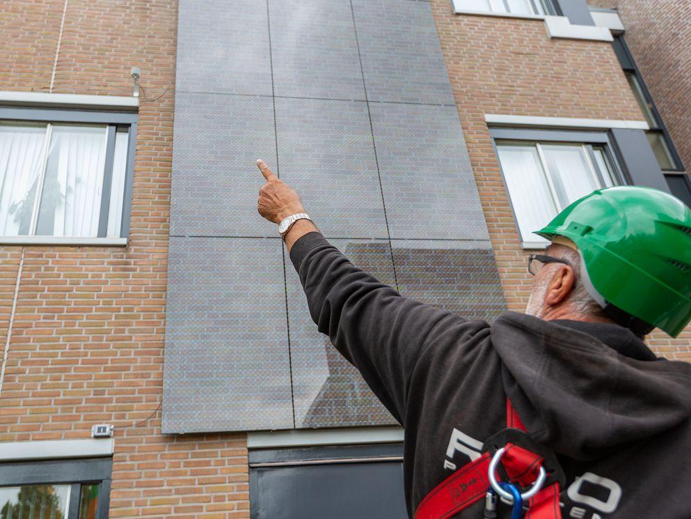 Nieuwe generatie zonnepanelen in gevel verwerkt