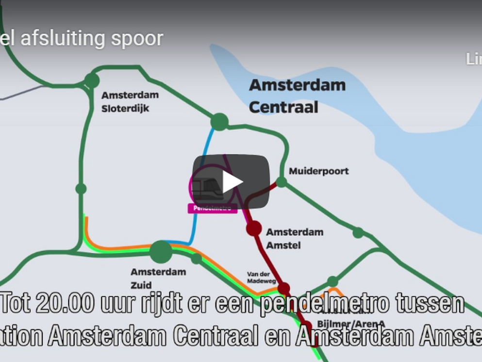 Ingrijpende werkzaamheden aan het spoor rond Amsterdam Amstel