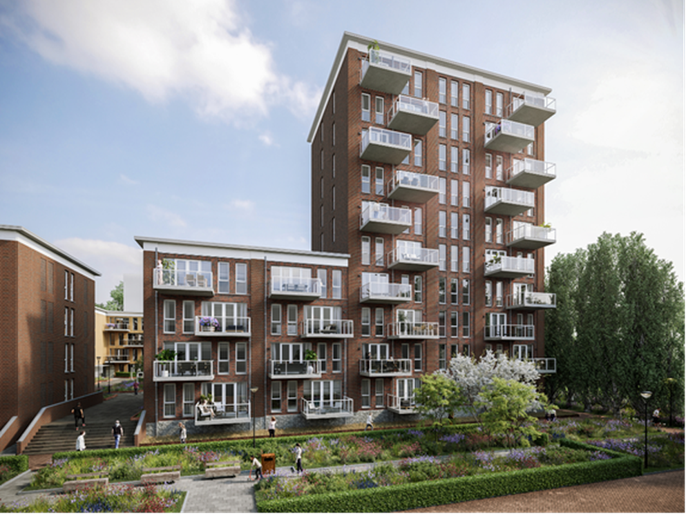 AM geeft impuls aan middeldure huur met startsein bouw 110 appartementen Goudshof in Gouda