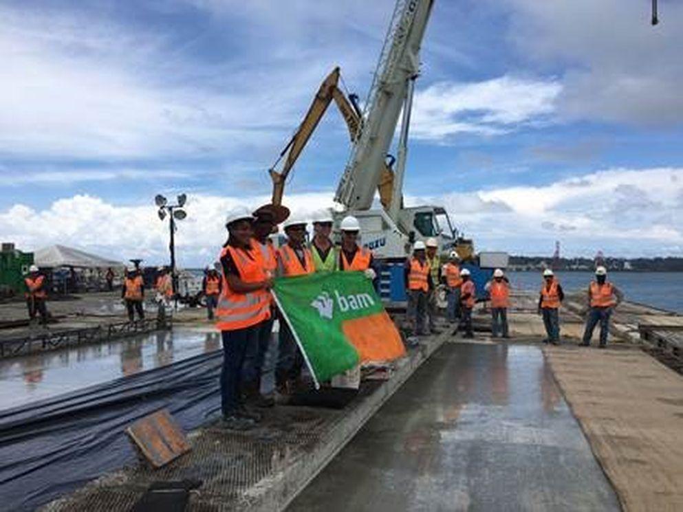 BAM International completes wharf deck Moín Container Terminal