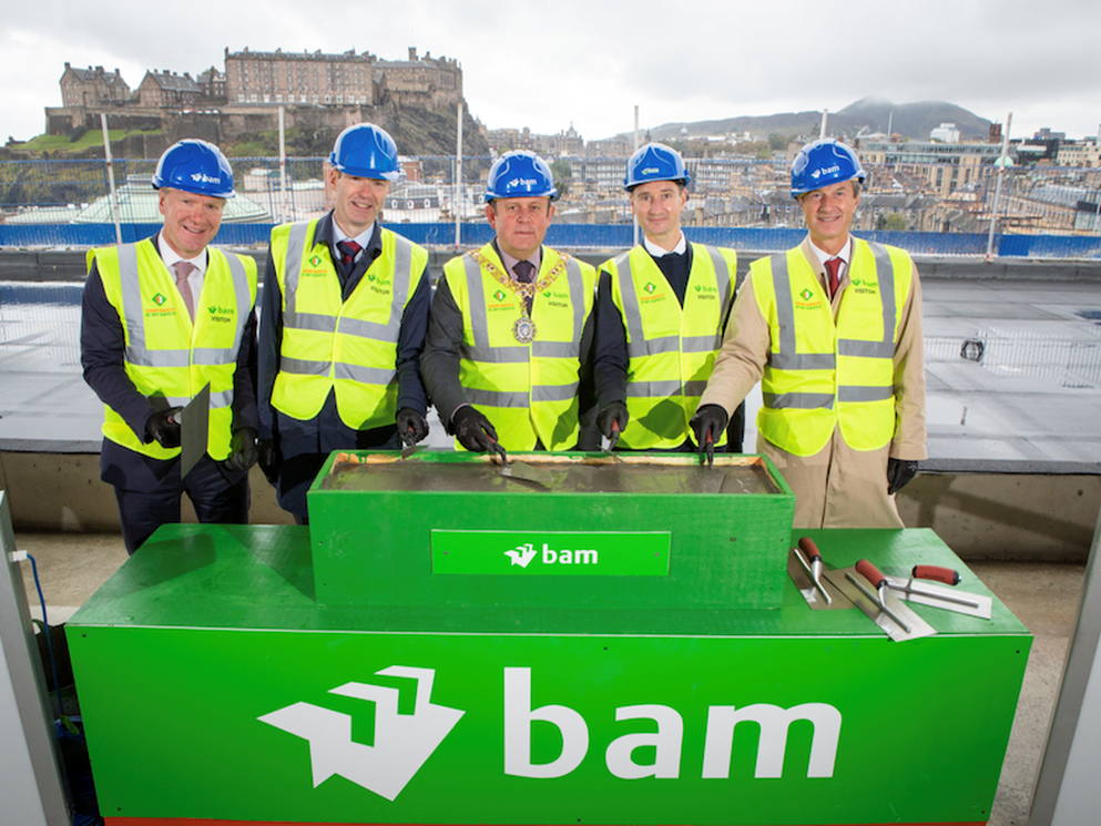 Topping out celebrations at Edinburgh’s Capital Square