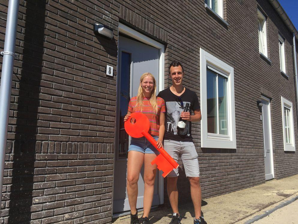 Nieuwe bewoners met sleutel