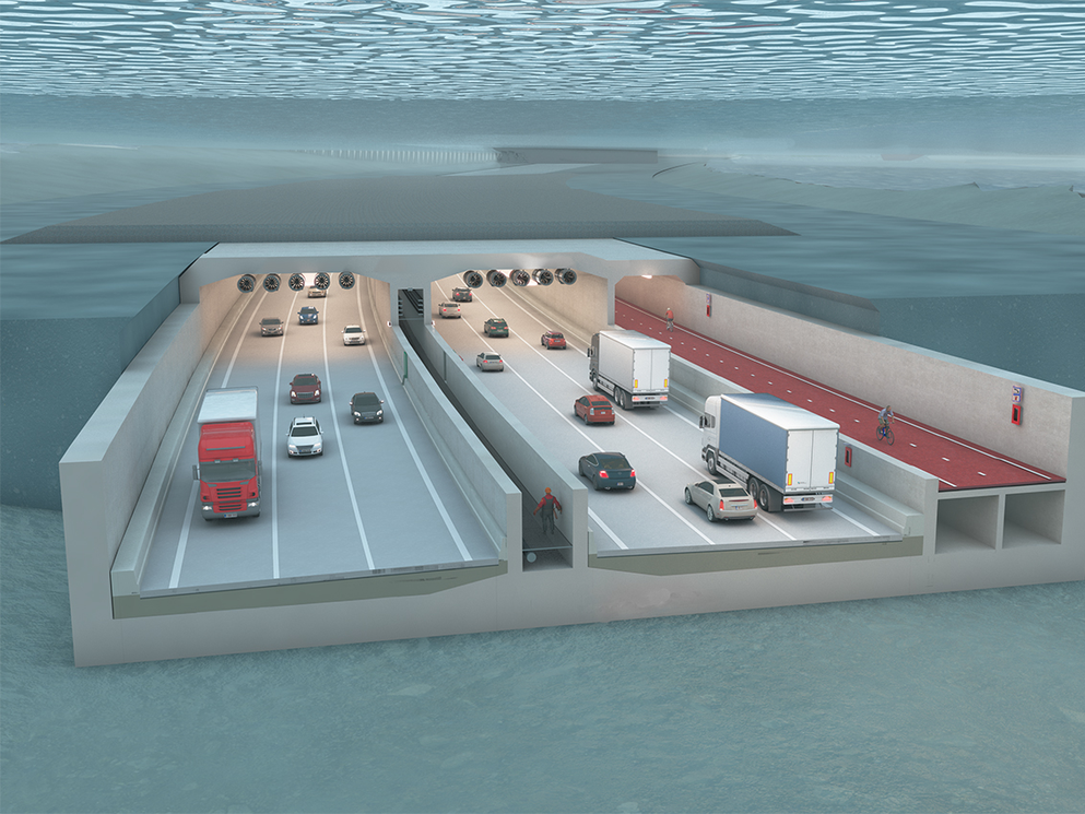 Artist's impression Scheldetunnel