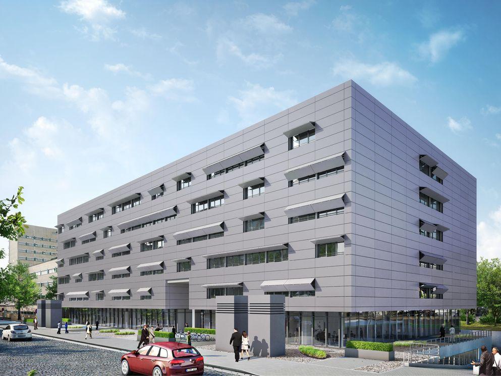 Artist's impression of the laboratory and research building for the Centre for Molecular Medicine Cologne (ZMMK).