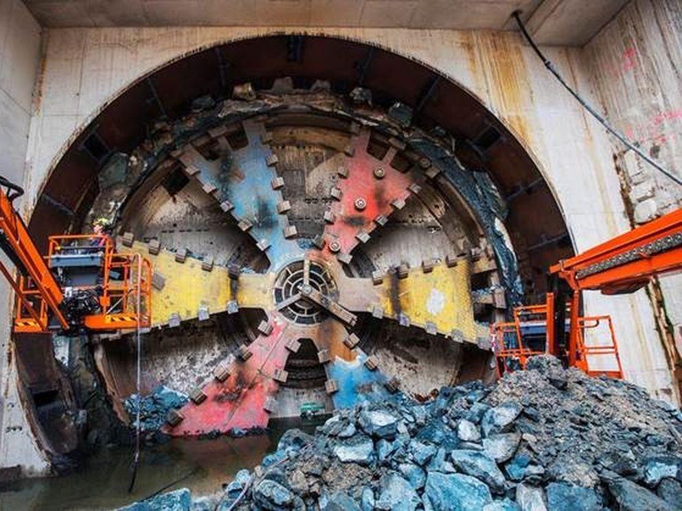 Aankomst tunnelboormachine