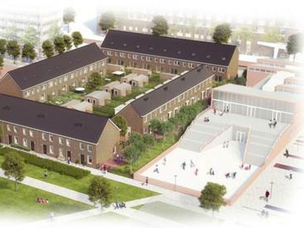 Startsein bouw woningen De Ankerplaats in Amsterdam; tweede fase ontwikkeling Banne-Centrum