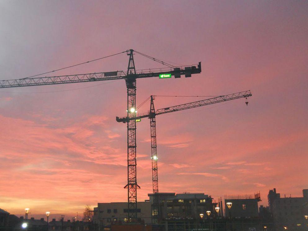 Hadyn Ellis Building receives a big lift as cranes arrive to erect the frame