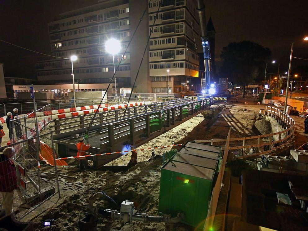 Brug over bouwput ontsluit Hoge Prins Willemstraat Scheveningen
