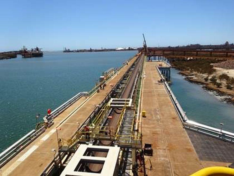 Iron ore jetty in Western Australia
