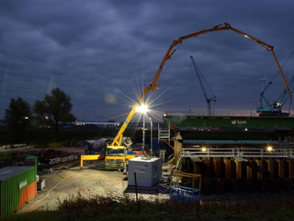 Grootste betonstort Sluiskiltunnel