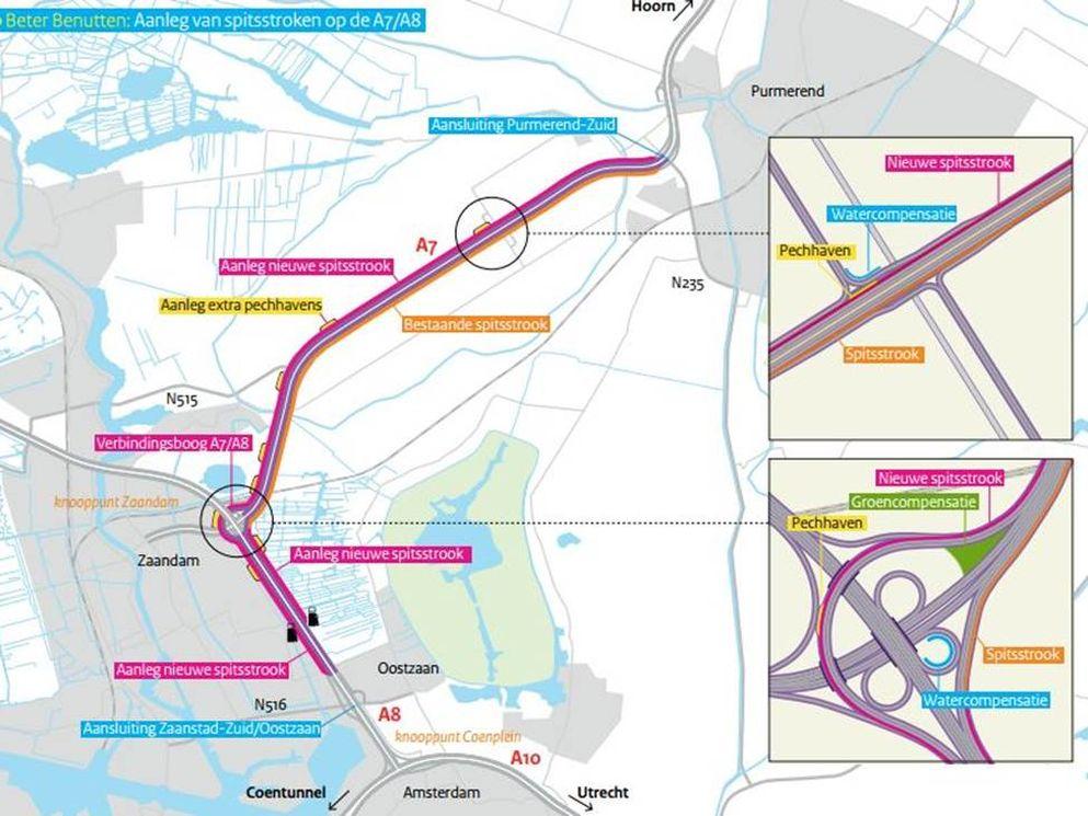 Nieuwe spitsstrook A7