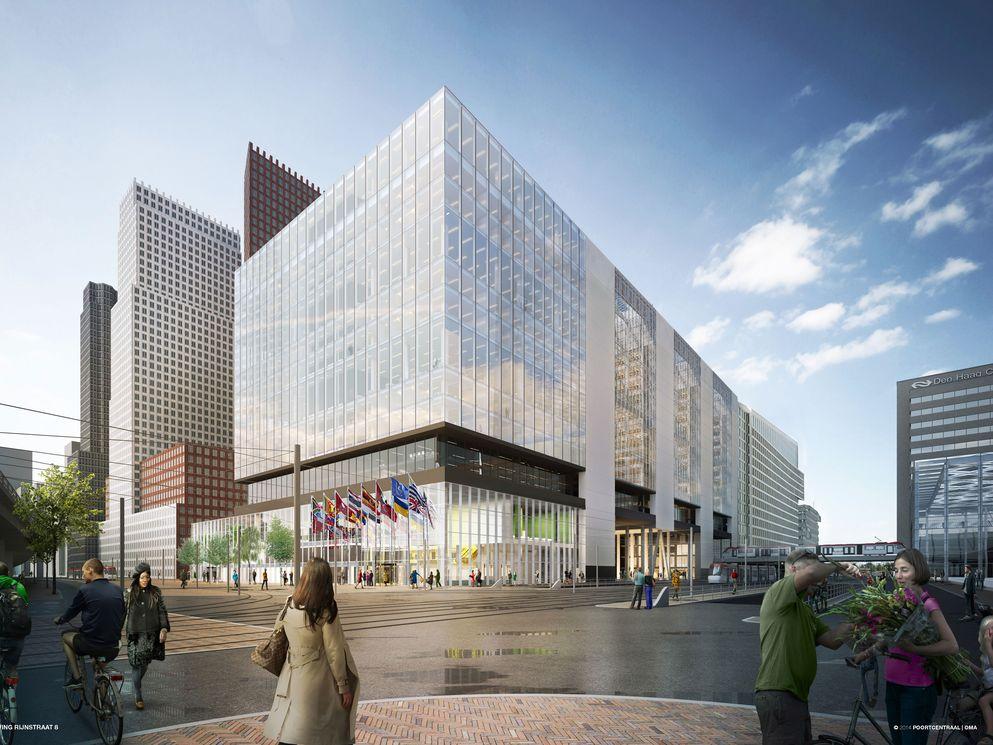 Artist’s impression Rijnstraat 8, The Hague. Illustration free of copyrights with acknowledgement: BAM/OMA.