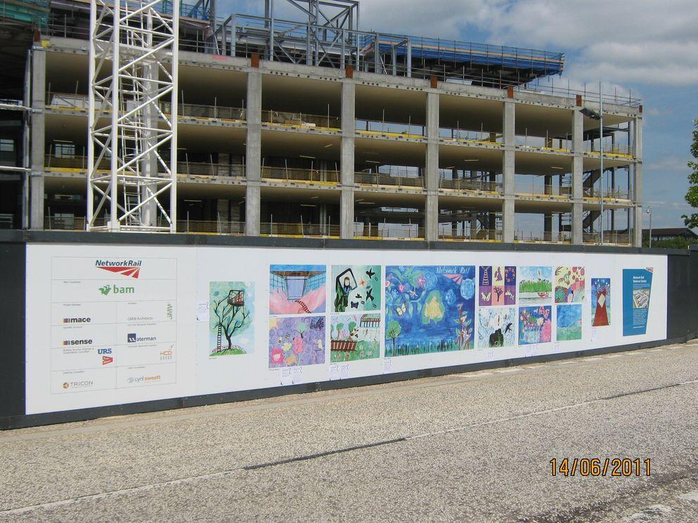 Students create new hoardings for Network Rail’s National Centre