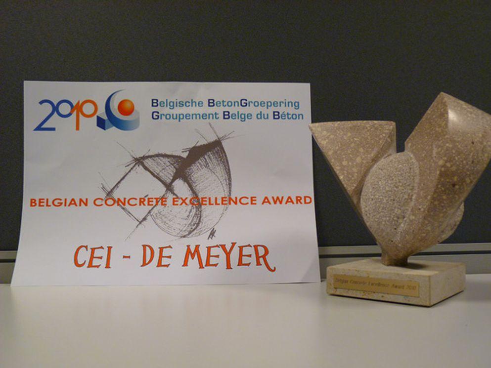 CEI-De Meyer wint Belgian Concrete Excellence Award