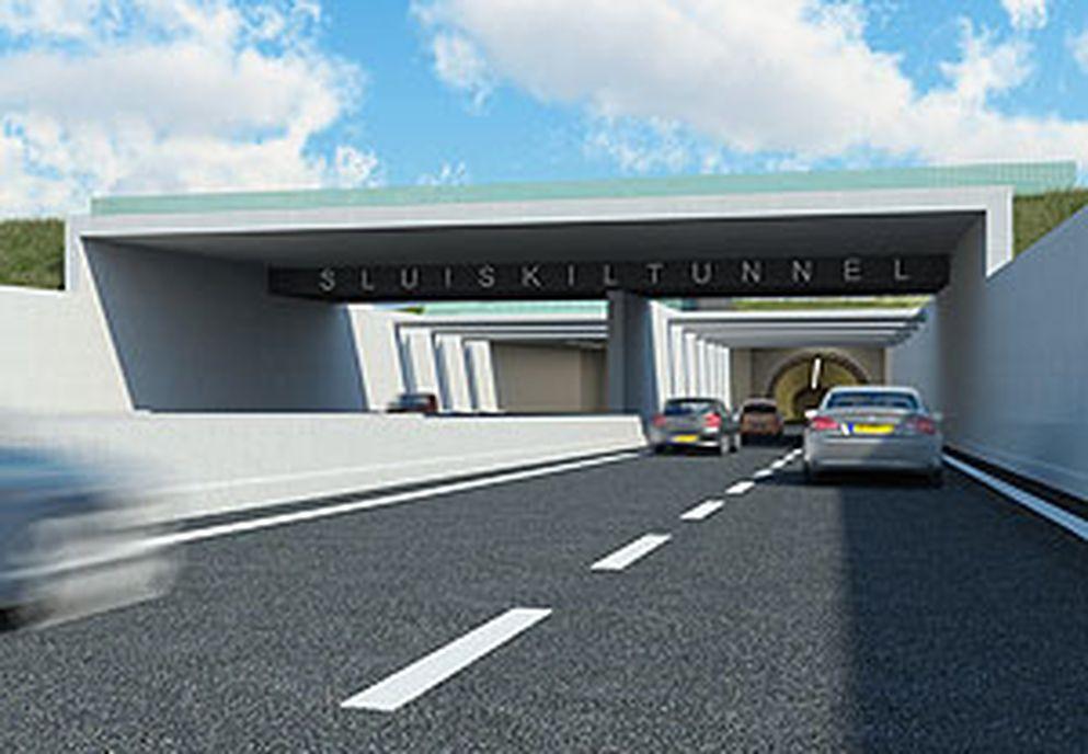 Voornemen tot gunning: Aannemerscombinatie BAM-TBI gaat Sluiskiltunnel bouwen