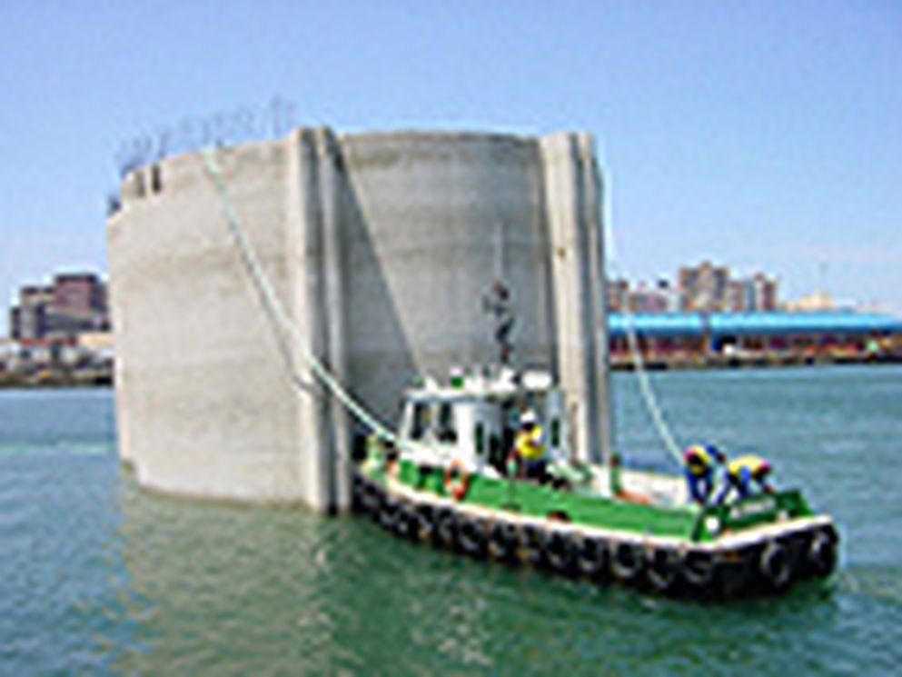 Caissons te water in Durban