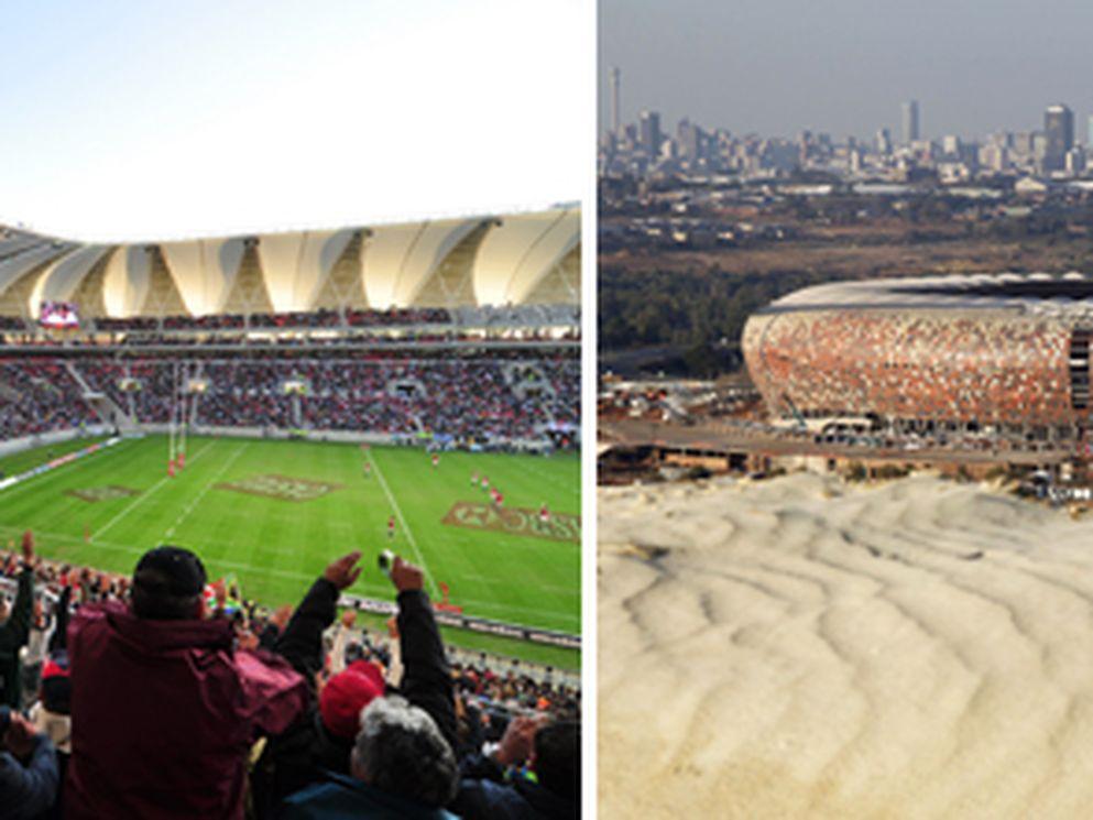 Nelson Mandela Bay Multipurpose Stadium (Port Elizabeth, Zuid-Afrika) opgeleverd