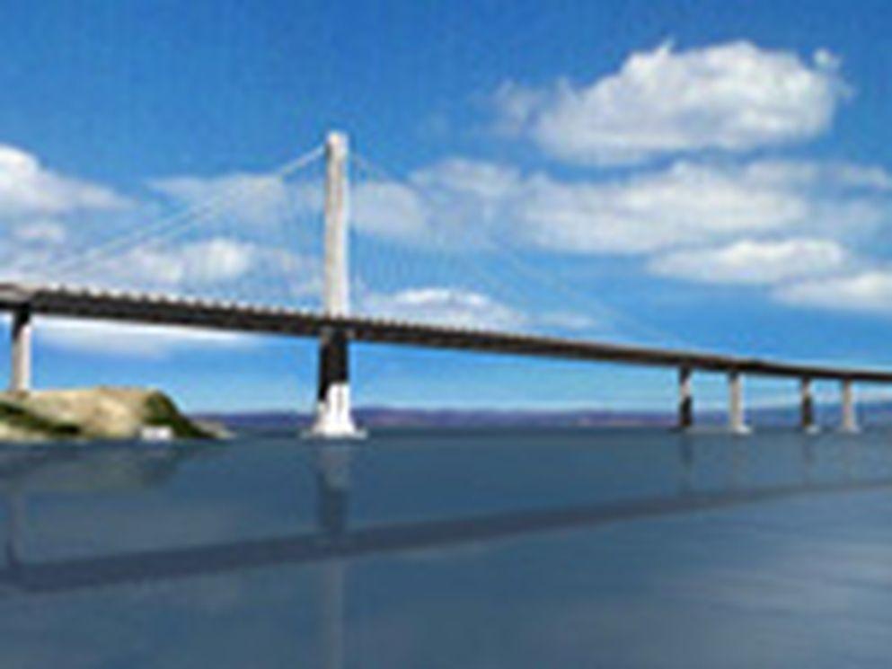 Nieuwe brug over baai San Francisco
