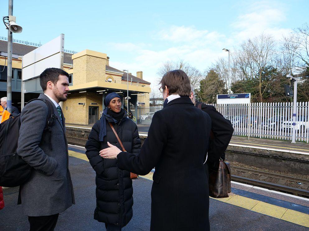 Celebration marks official opening of Chatham stations new footbridge and lifts
