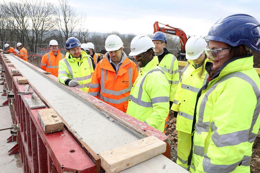 Low carbon concrete turns Hexham flood defences green