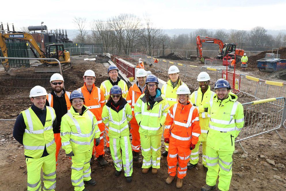 Low carbon concrete turns Hexham flood defences green
