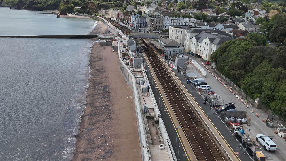 £80 million Dawlish sea wall, which will help protect vital rail link to the south west, set to open to public