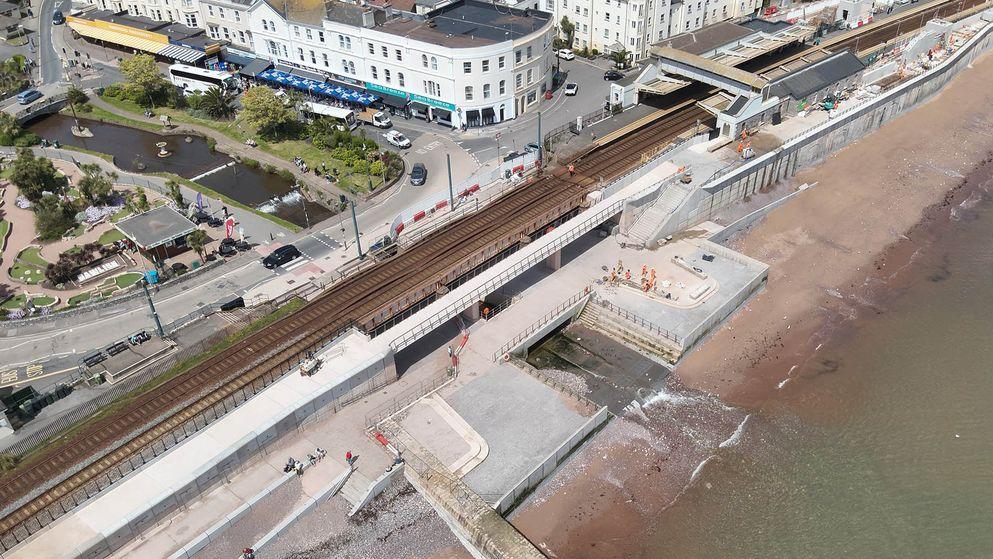 £80 million Dawlish sea wall, which will help protect vital rail link to the south west, set to open to public