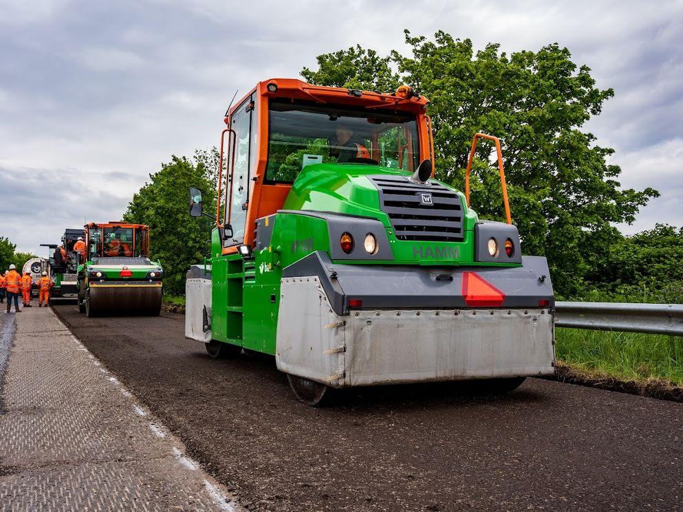 Wegverharding met koude recycling
