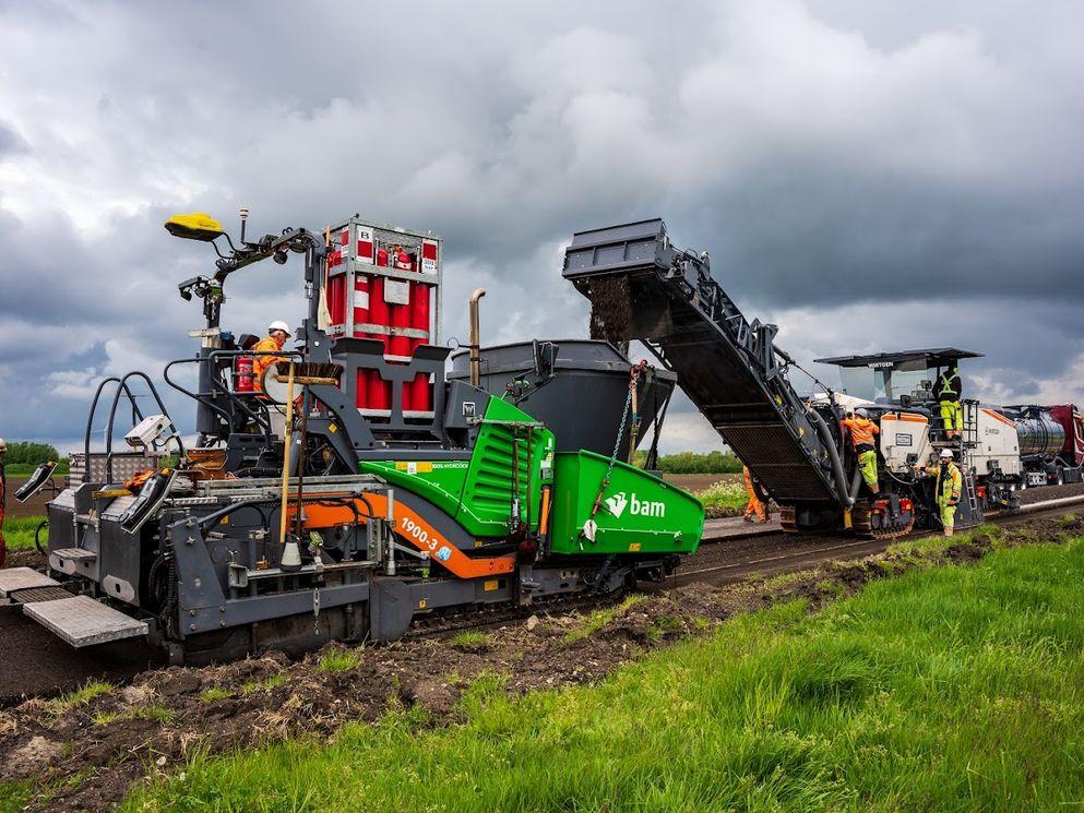 Wegverharding met koude recycling