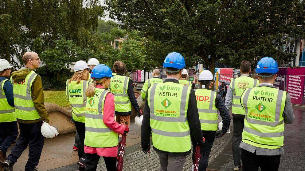 Topping out at BAM’s city campus development for Sheffield Hallam University