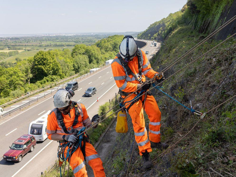 Abseiling engineers