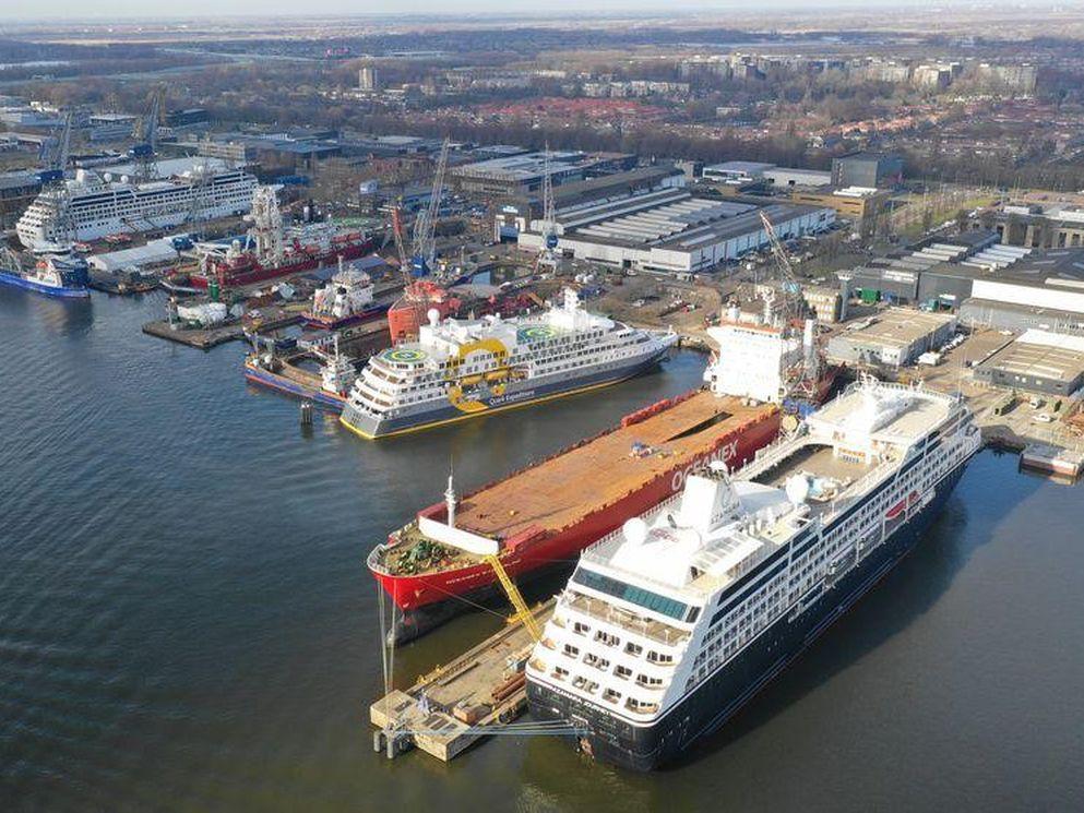 BAM legt mobiele walstroominstallatie aan voor Damen Shiprepair Amsterdam