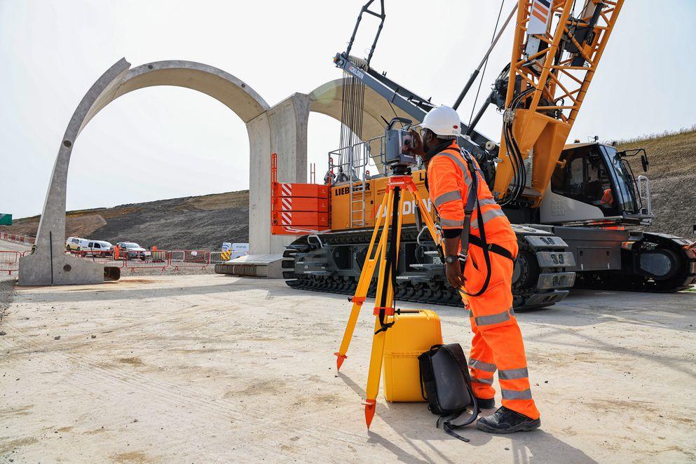 Surveyor at work