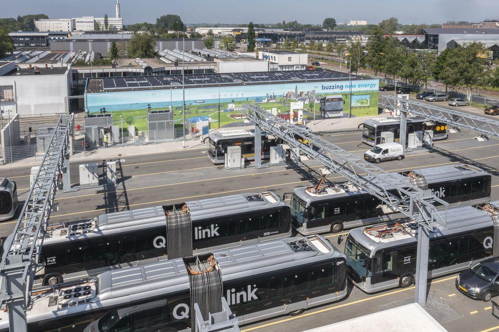 De huidige busstalling OV-bureau Groningen Drenthe