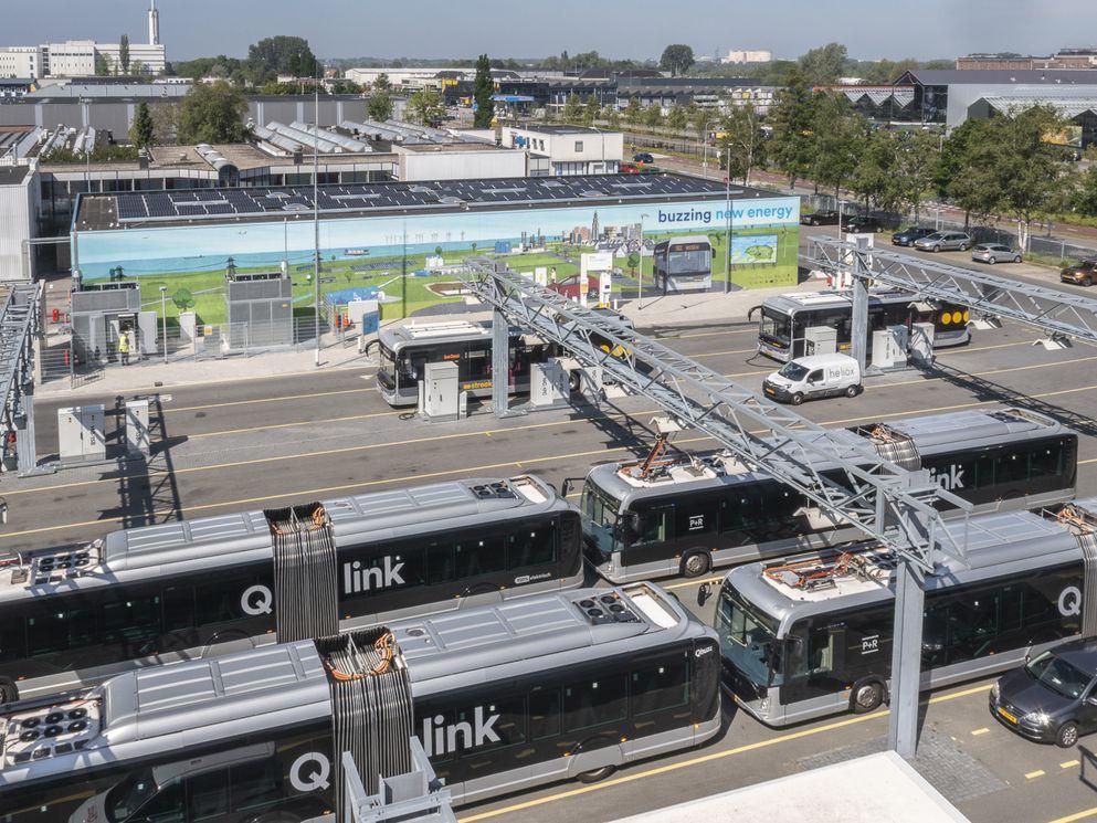 De huidige busstalling OV-bureau Groningen Drenthe