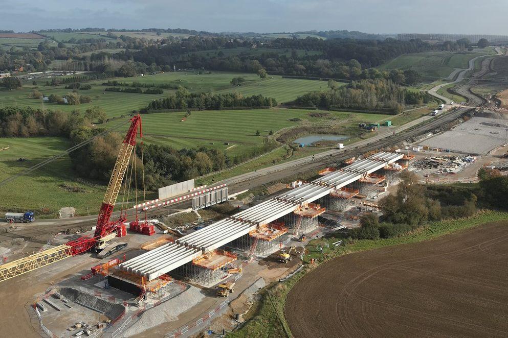 First HS2 viaduct completes deck beam installation